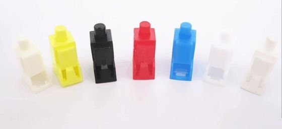Plastic Fiber Optic Dust Caps 14mm With Yellow White Blue Red Black