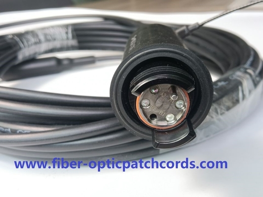 Fiber Optic Expanded Beam Connector 4Core Fiber Patch Cable Hermaphroditic Interconnection