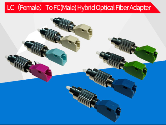 LC/UPC Female To FC/UPC Male MM OM2 Hybrid Optical Fiber Adapter FC/UPC Male To LC/UPC Female