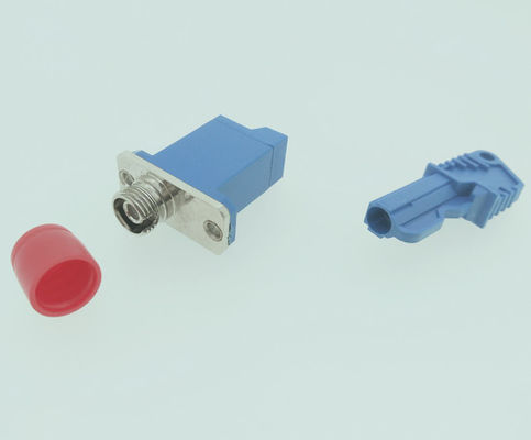 Blue Color E2000/UPC To FC/UPC Fiber Optic Hybrid Adapters Simplex Single Model E2000 to FC Hybrid Adapter