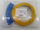 SC / UPC Fiber Optic Pigtail 12 Fibers / Colors Bundle Pigtail Without Kevlar