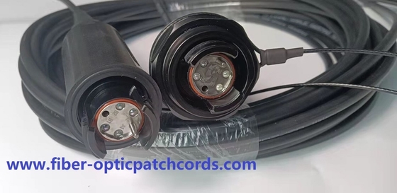 Fiber Optic Expanded Beam Connector 4Core Fiber Patch Cable Hermaphroditic Interconnection